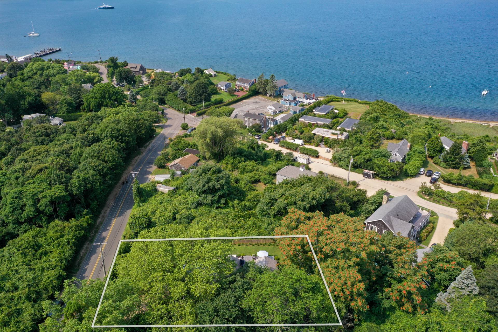 58 Fleming Road Montauk, NY 11954 - Photo 4 of 35 an aerial view of a residential houses with outdoor space and street view