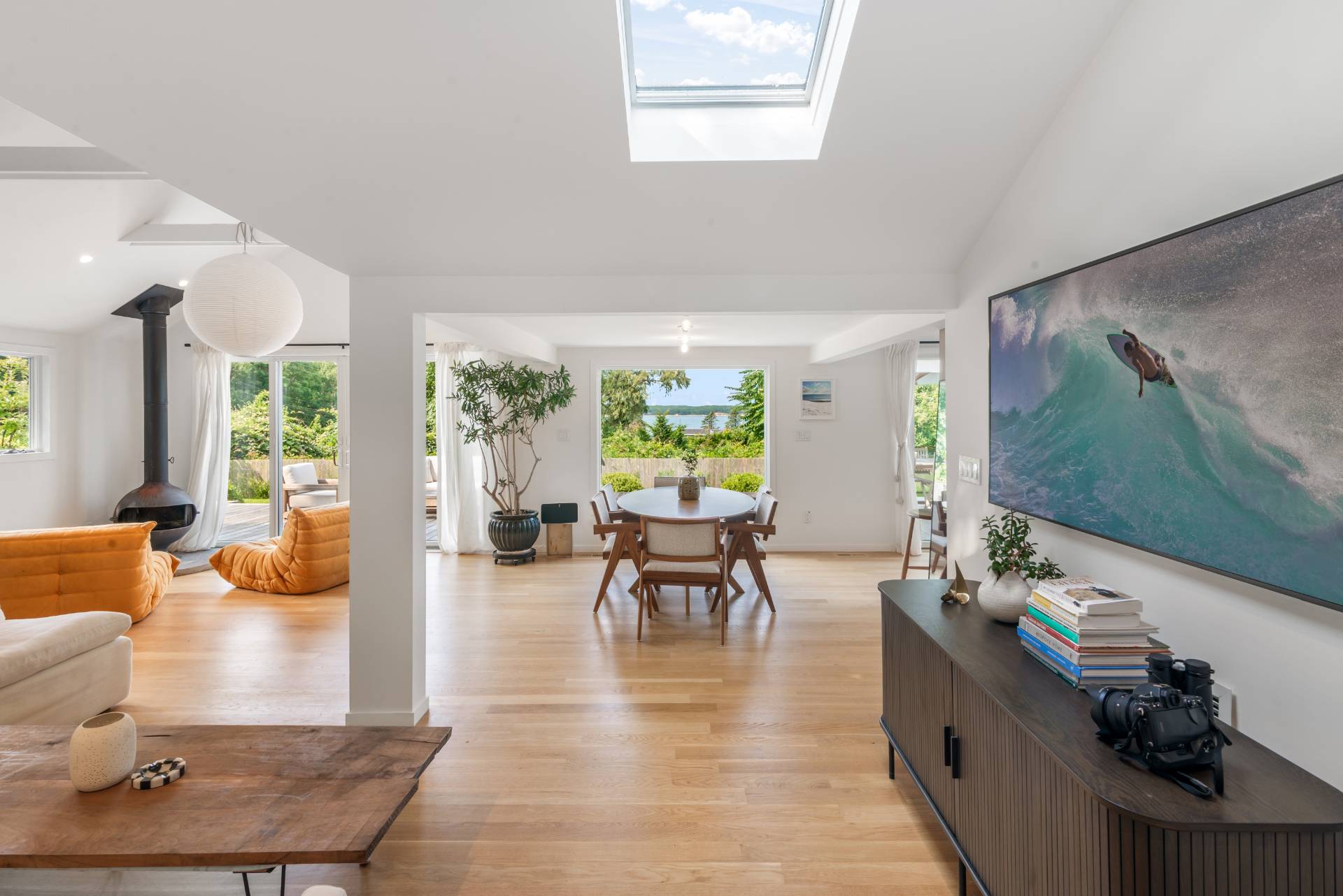 58 Fleming Road Montauk, NY 11954 - Photo 10 of 35 a living room with furniture wooden floor and a flat screen tv