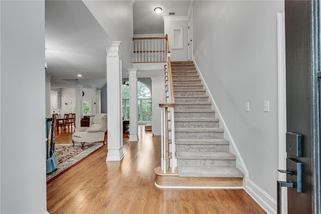 3969 Walkers Ridge Court Dacula, GA 30019 - Photo 5 of 60 a view of entryway and hall with wooden floor