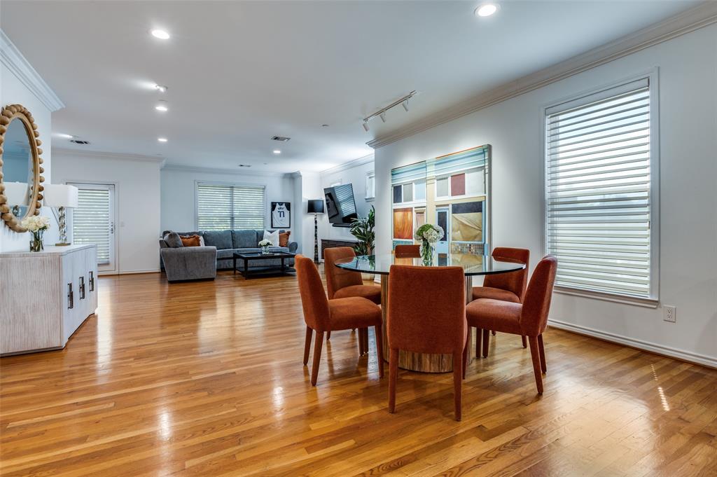 4223 Buena Vista Street, Unit 1 Dallas, TX 75205 - Photo 2 of 22 a view of a dining room with furniture window and wooden floor
