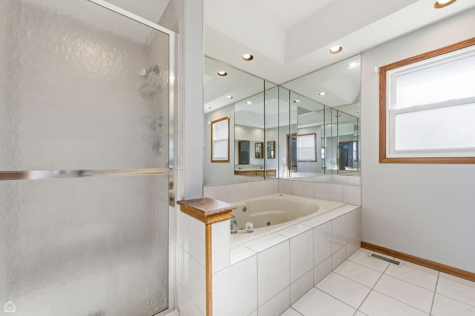 13725 Kit Lane Lemont, IL 60439 - Photo 35 of 61 a bathroom with a tub a sink and mirror