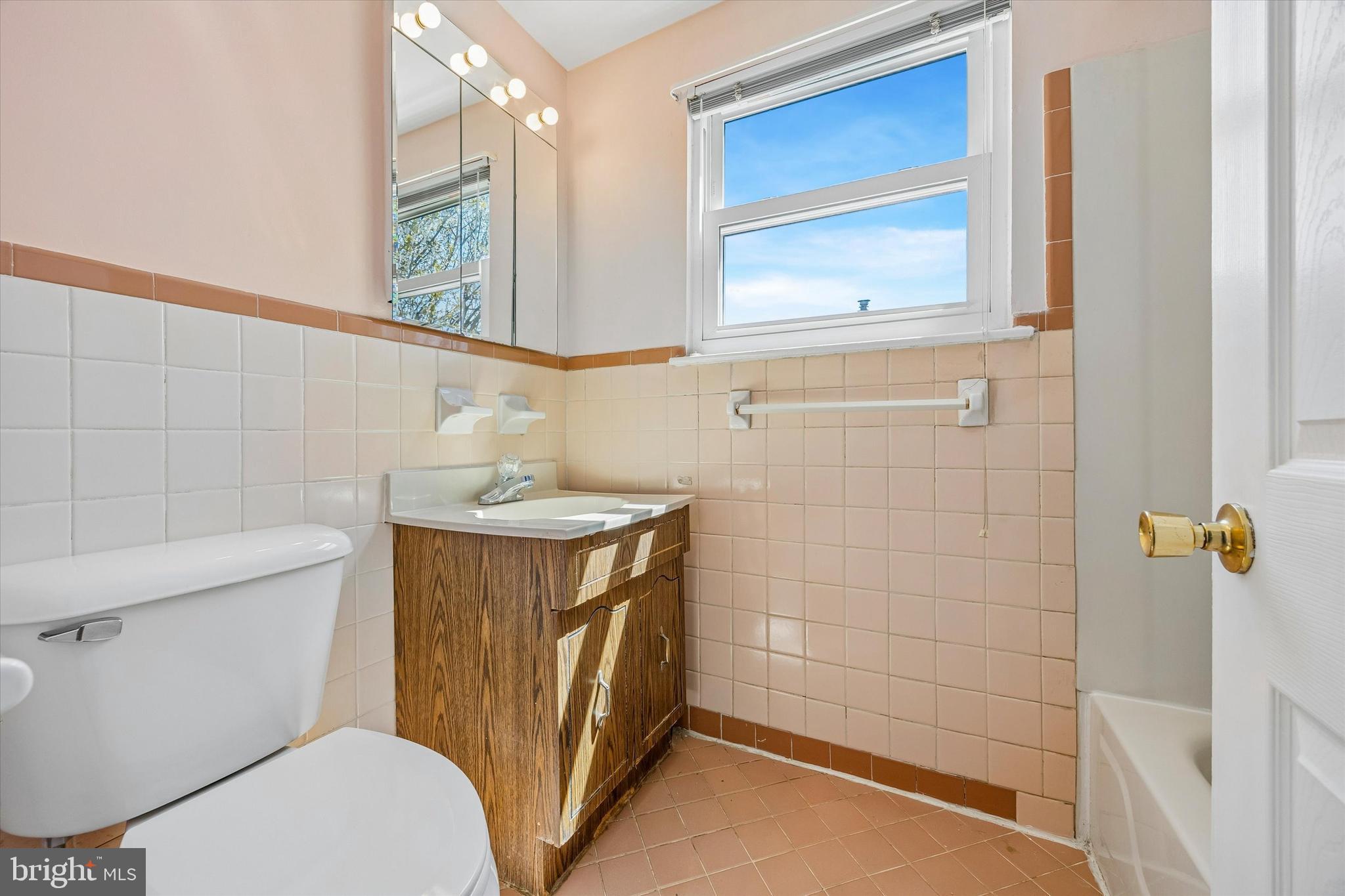 3527 Primrose Road Philadelphia, PA 19114 - Photo 20 of 25 a bathroom with a toilet a sink and mirror