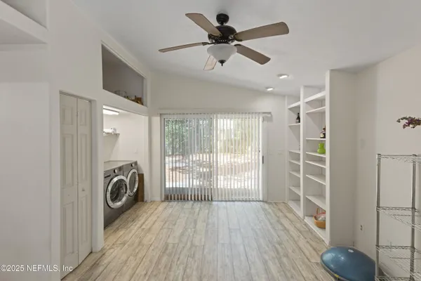 a view of a yard with a park