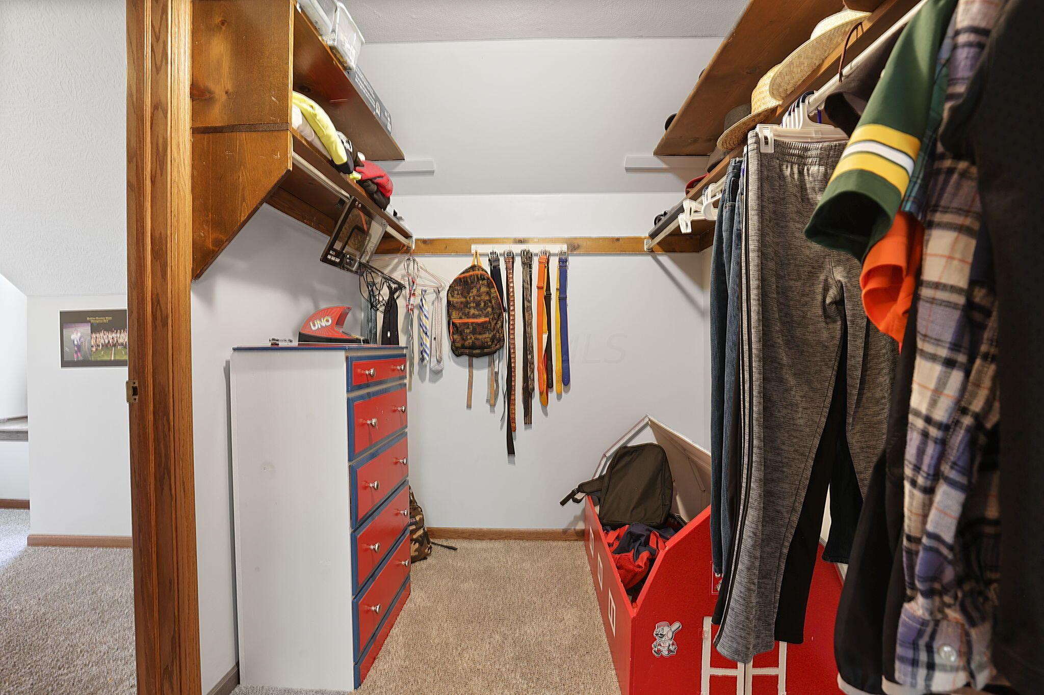 227 Middle Ground Road Southwest Pataskala, OH 43062 - Photo 40 of 83 3rd bedroom walk-in closet & entry into bonus room/5th bedroom