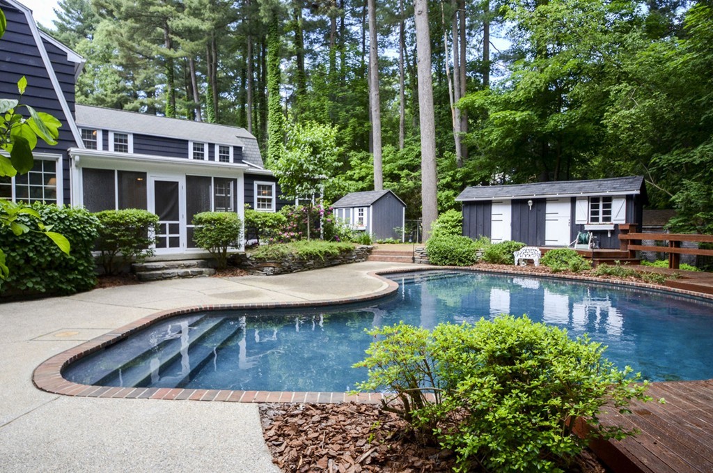 129 Overbrook Road Longmeadow, MA 01106 - Photo 29 of 30 a view of house with swimming pool and outdoor seating