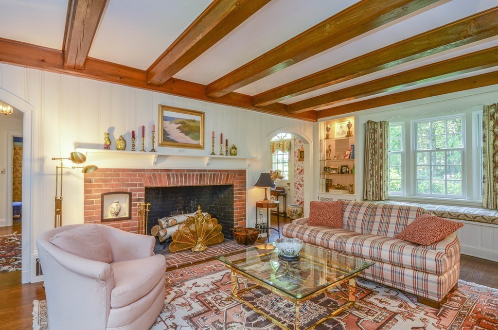 129 Overbrook Road Longmeadow, MA 01106 - Photo 3 of 30 a living room with furniture and a fireplace