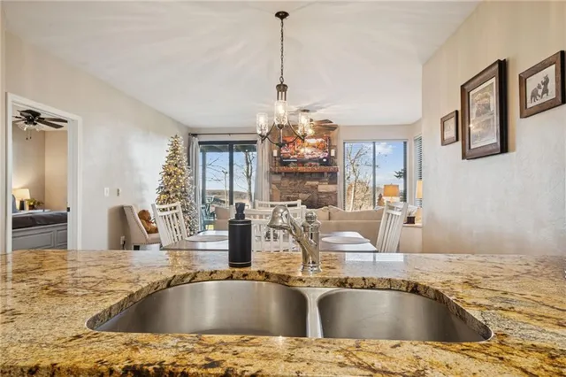 a close view of a sink and a faucet in the kitchen