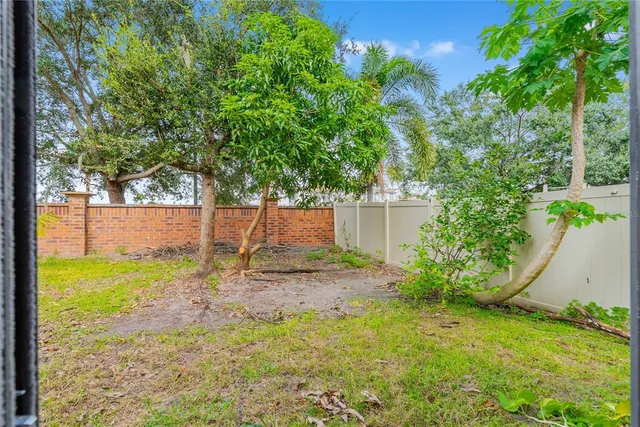a backyard of a house