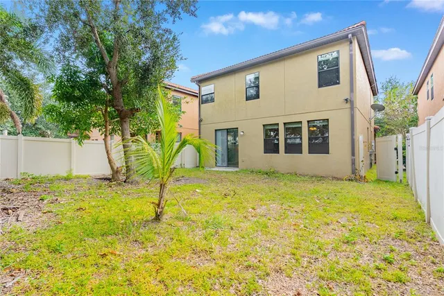 a house view with a outdoor space