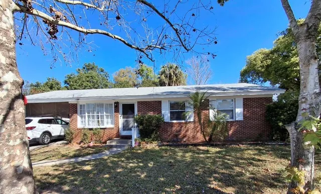 a view of a house with a patio