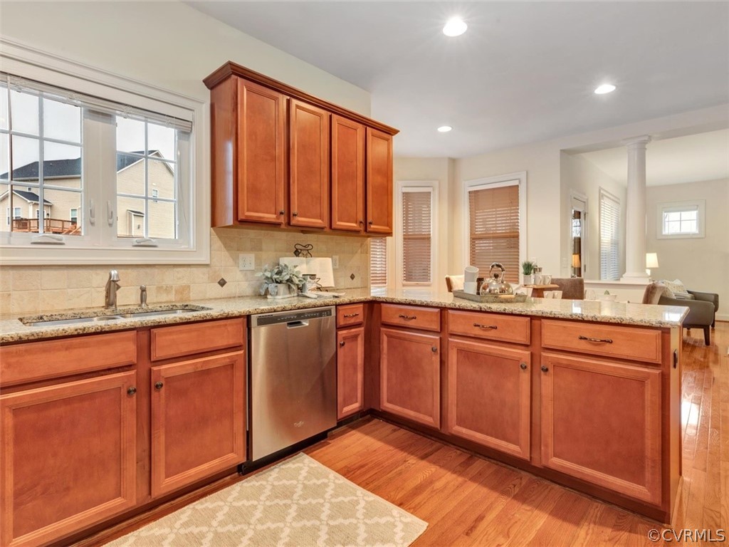 1219 Miners Trail Road Midlothian, VA 23114 - Photo 11 of 32 Eat-in kitchen with backsplash, granite, recessed