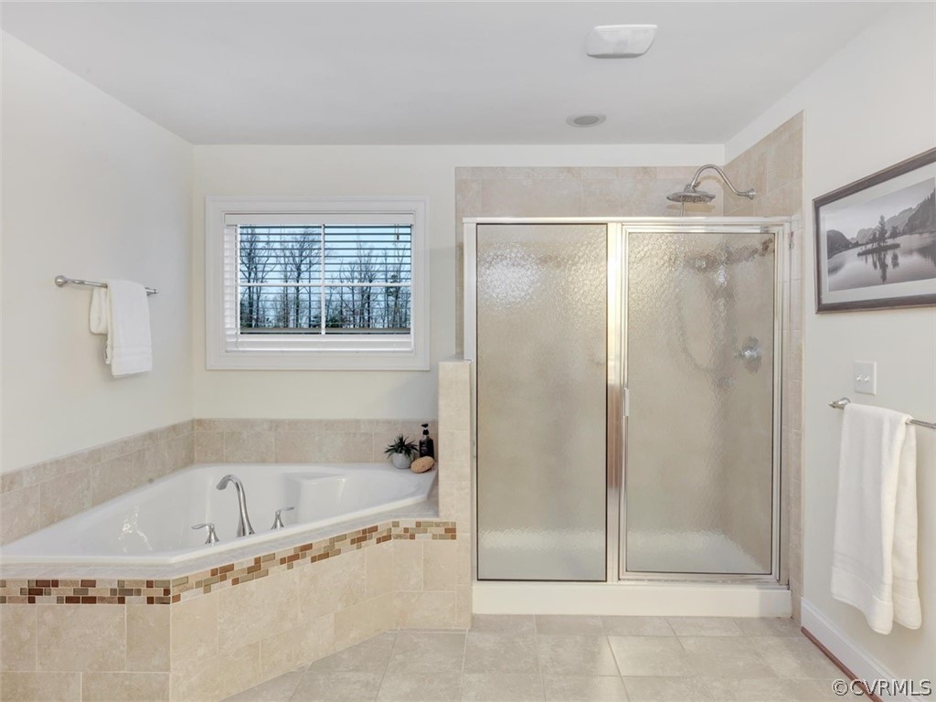 1219 Miners Trail Road Midlothian, VA 23114 - Photo 20 of 32 Master bathroom with tile shower and corner tub, d