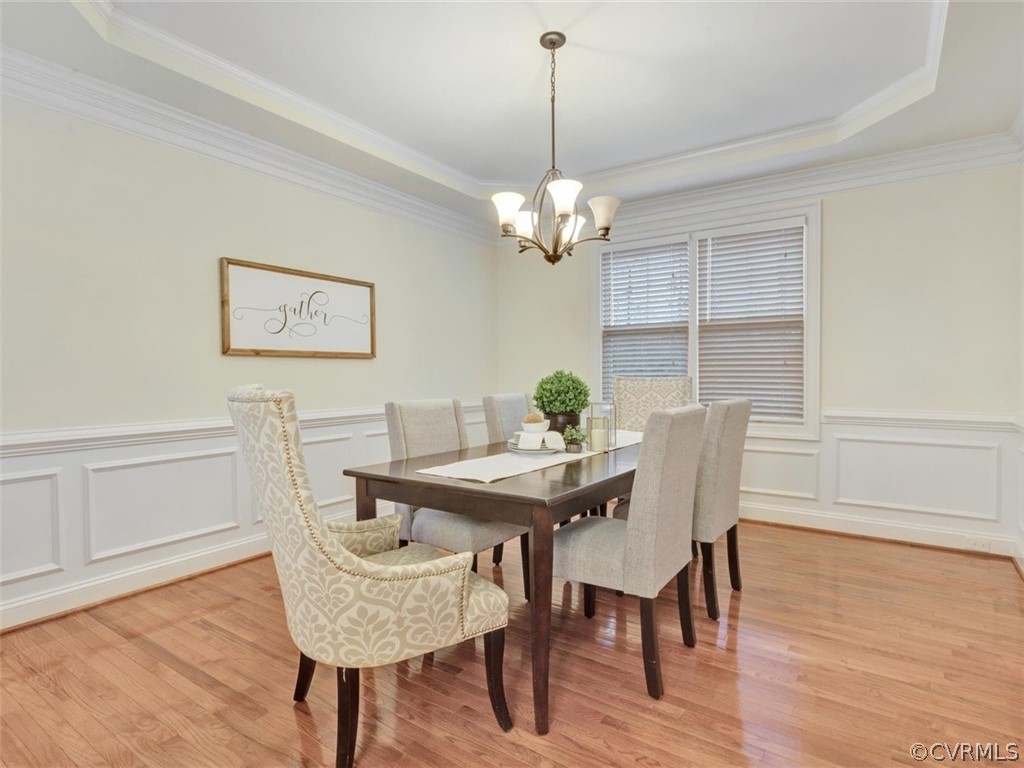 1219 Miners Trail Road Midlothian, VA 23114 - Photo 6 of 32 Formal dining room with trey ceiling detail and wa