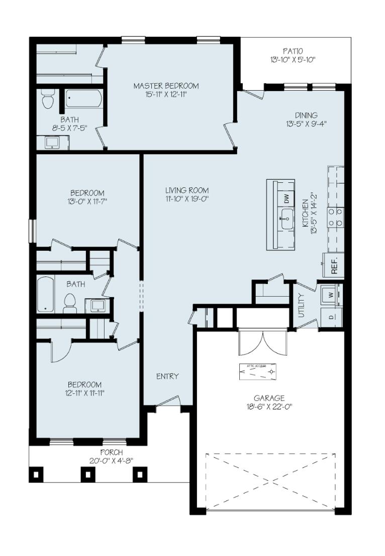 5640 Rice Street Lubbock, TX 79416 - Photo 21 of 21 Jennifer Floorplan