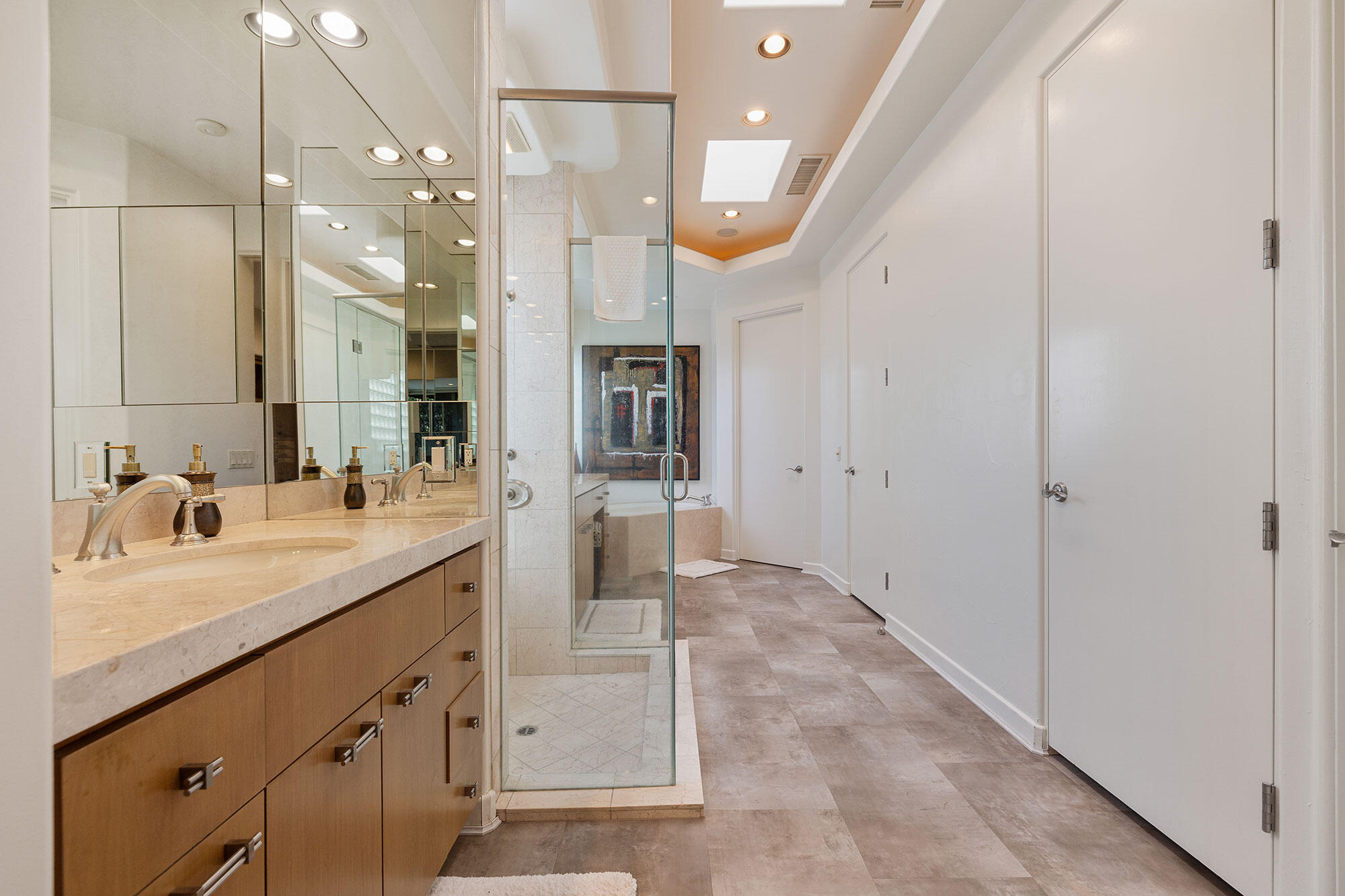 1134 Lake Vista Palm Desert, CA 92260 - Photo 12 of 14 a large bathroom with a glass shower door