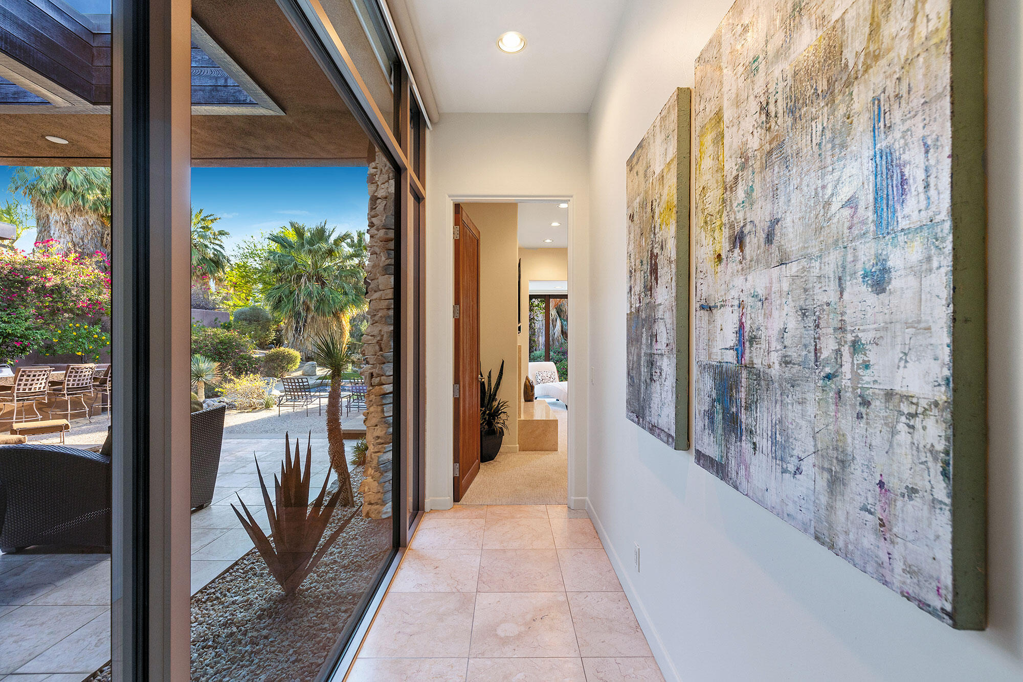 1134 Lake Vista Palm Desert, CA 92260 - Photo 8 of 14 a view of a hallway with a outdoor space