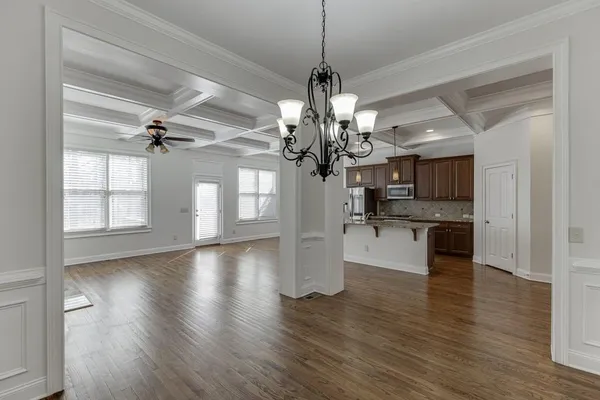 a view of a livingroom with a flat screen tv