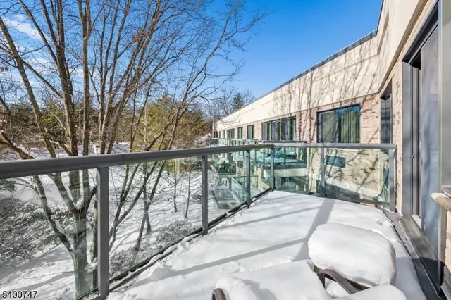 a view of balcony with small garden