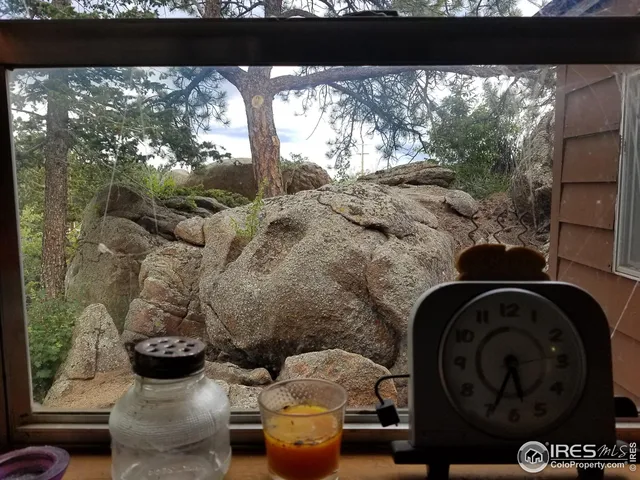 a view of a backyard of the house