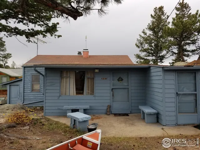a view of a backyard with plants and a tree