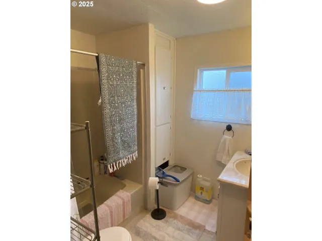 a view of a balcony with an outdoor space