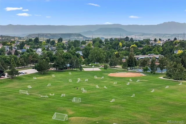 an aerial view of multiple house