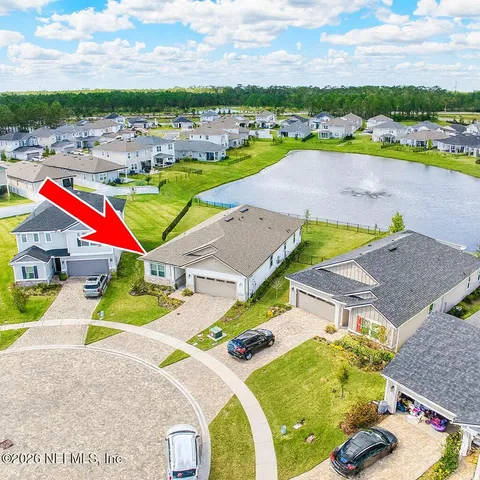 an aerial view of tennis court