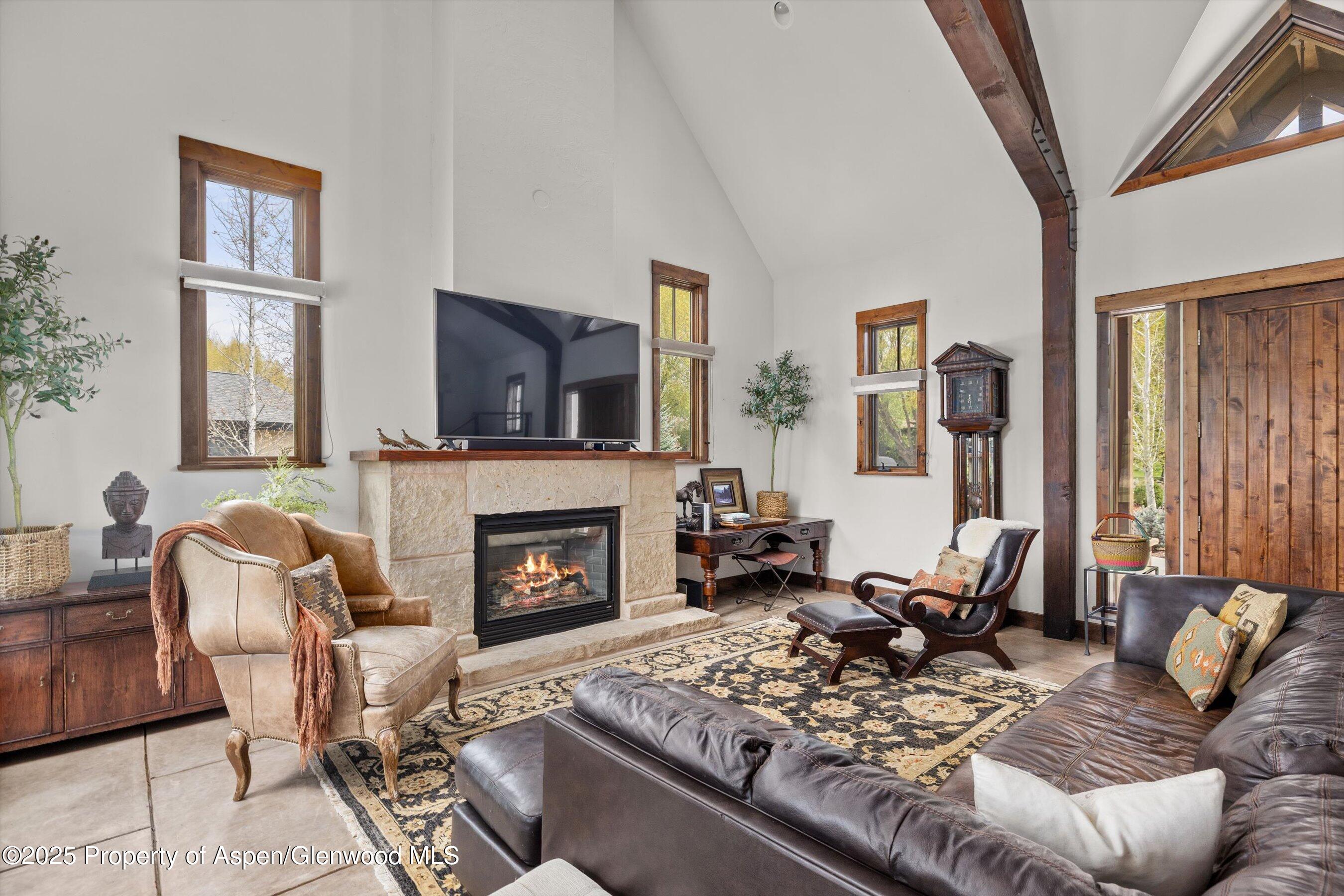160 Equestrian Way Carbondale, CO 81623 - Photo 4 of 36 a living room with furniture and a fireplace