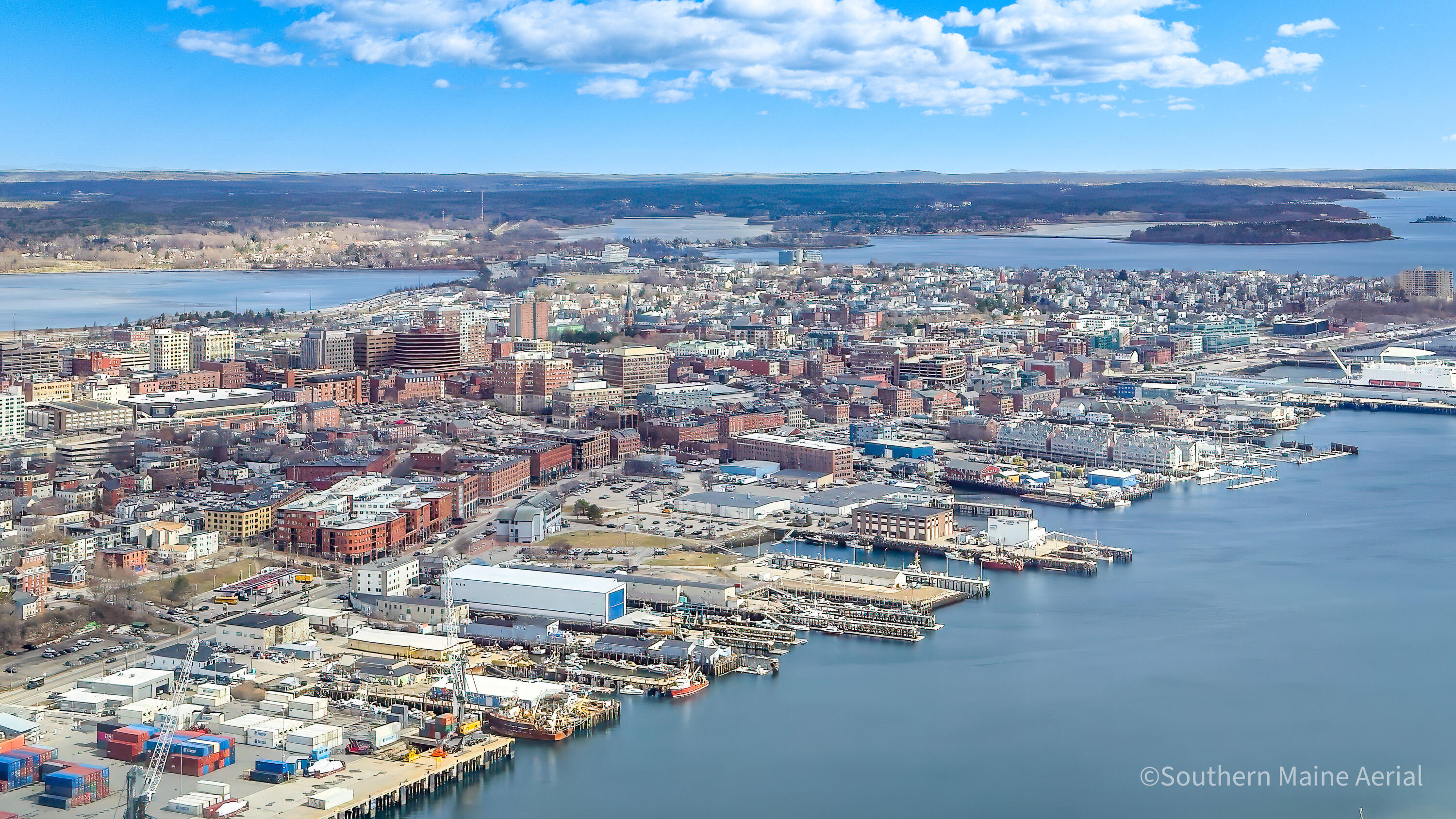 99 Federal Street, Unit 501 Portland, ME 04101 - Photo 48 of 55 Aerial/ Casco Bay