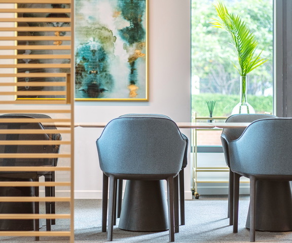 450 East Waterside Drive, Unit 2902 Chicago, IL 60601 - Photo 38 of 44 a view of a dining room with furniture and wooden floor