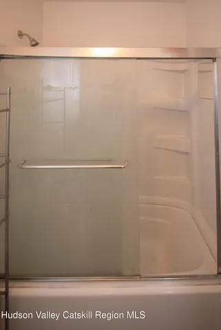 a view of a glass door