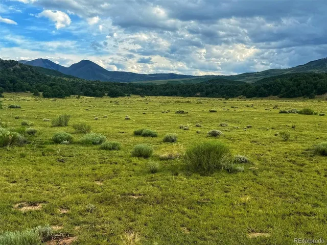 a view of a lake with a mountain in the background