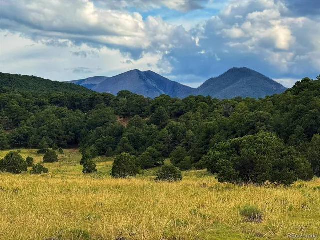a view of a lake with a yard