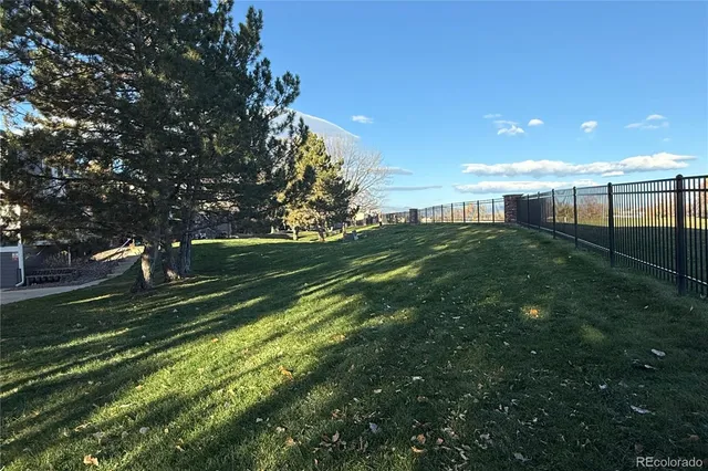 a view of a backyard