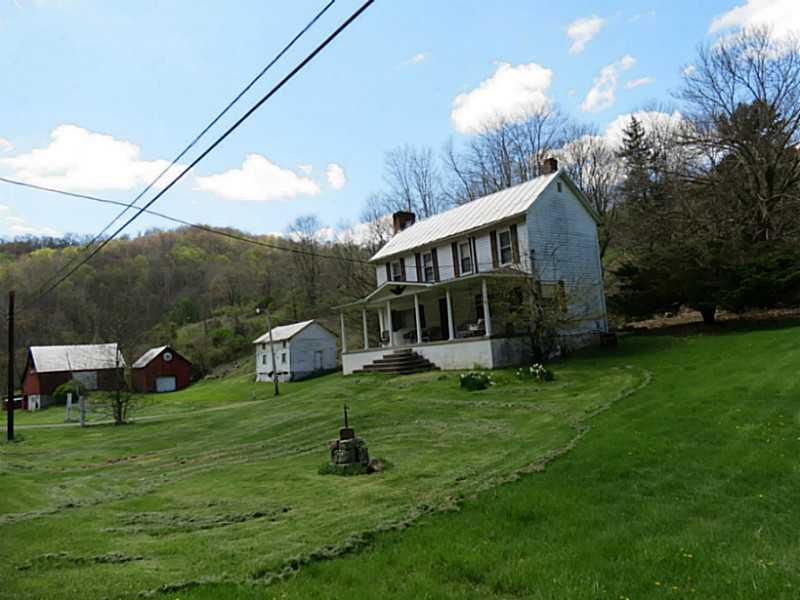 195 Smith Creek Road Spraggs, PA 15362 - Photo 1 of 25 Exterior Front. 106 Acres... Farmhouse, Barn, 2 Car Garage & more!