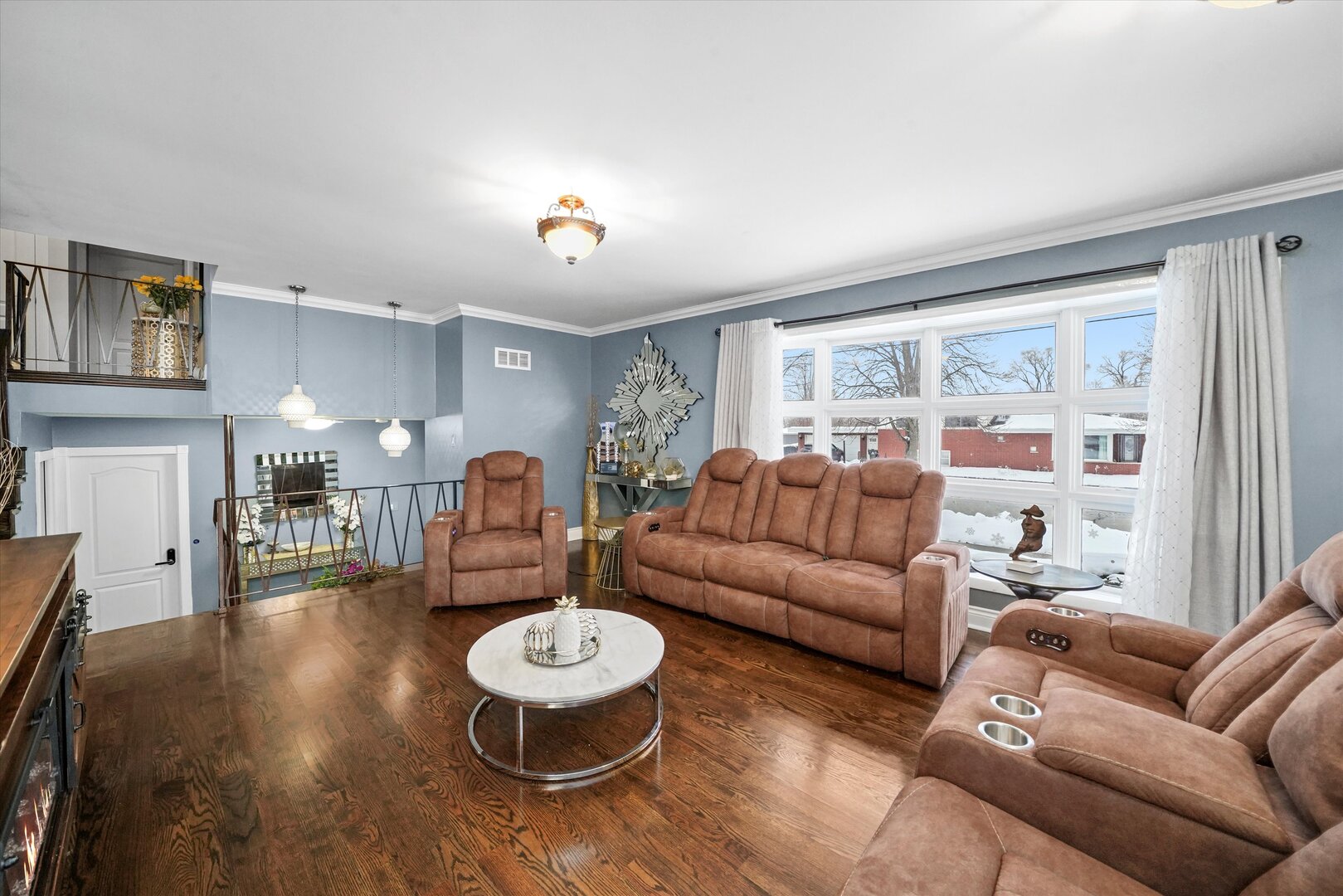 17702 Bernadine Street Lansing, IL 60438 - Photo 14 of 41 a living room with furniture and wooden floor