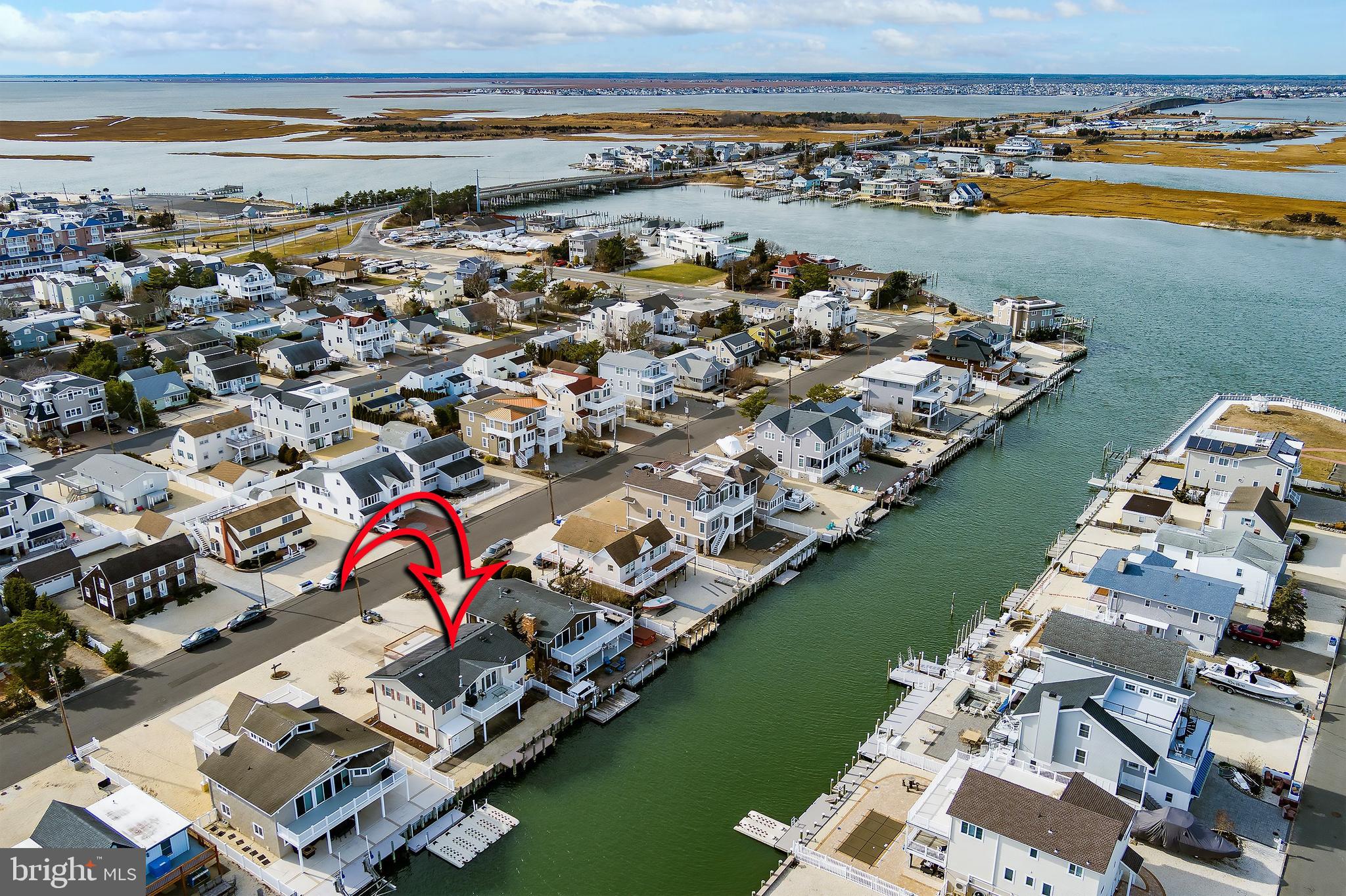 329 West 5th Street Ship Bottom, NJ 08008 - Photo 47 of 47 an aerial view of a house with a ocean view