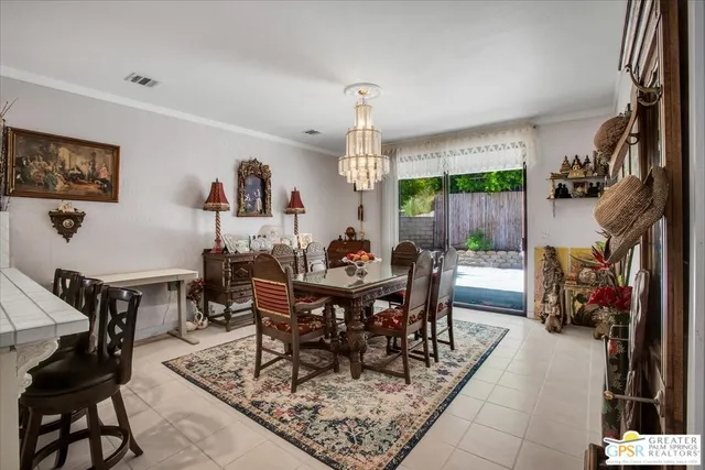 a view of a dining room and livingroom