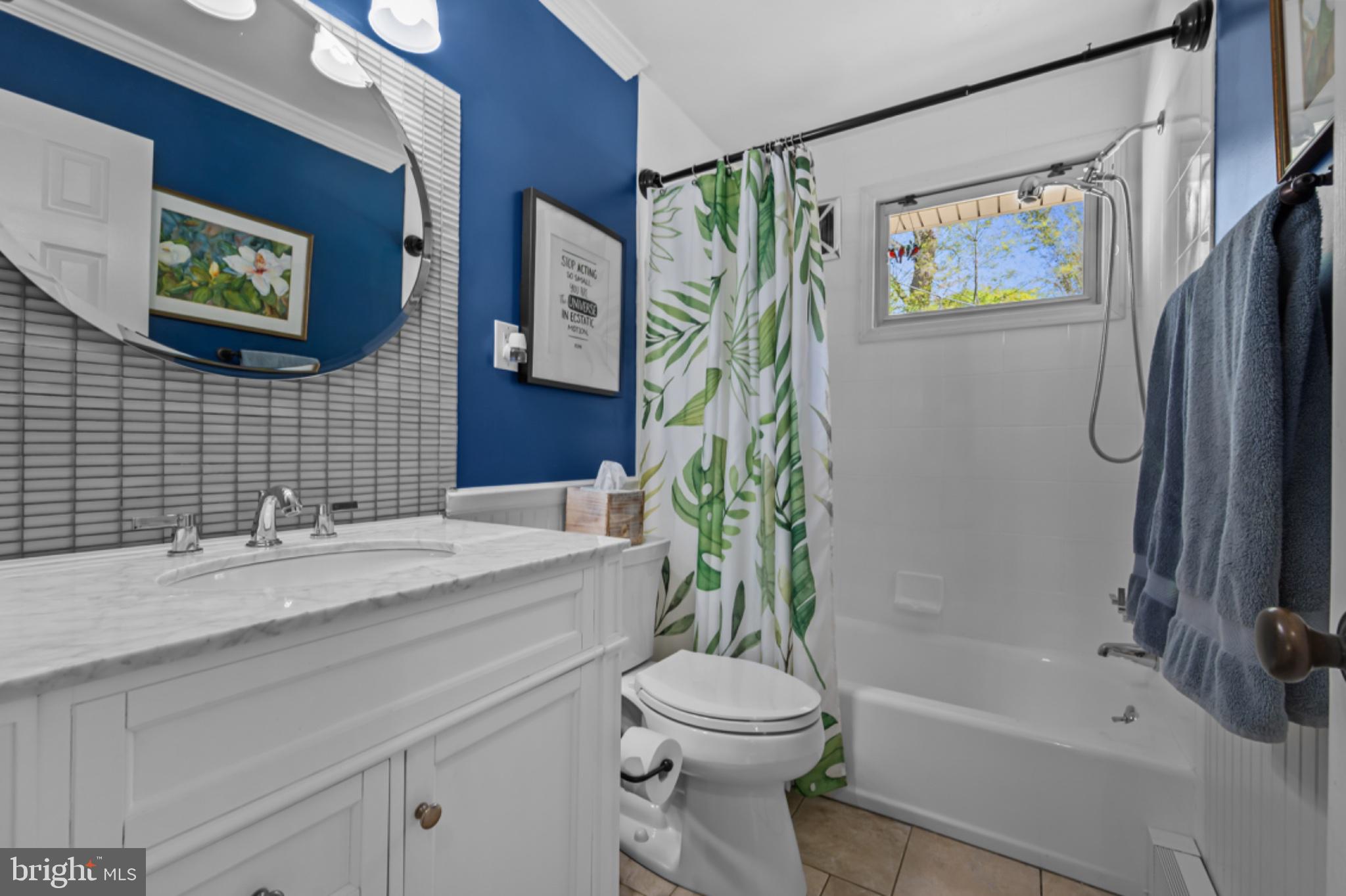 1001 Robin Road Silver Spring, MD 20901 - Photo 19 of 46 Chic bathroom with vibrant accents.