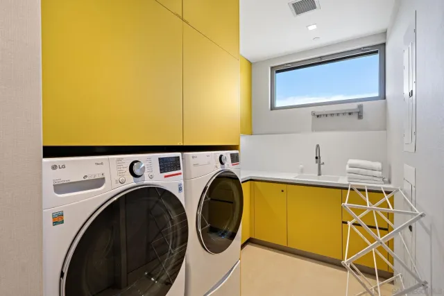 a view of balcony with a potted plant