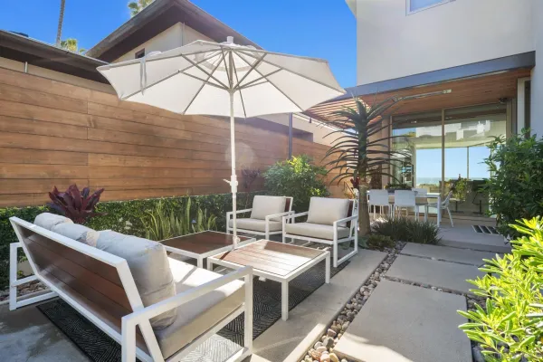 front view of a house with a balcony