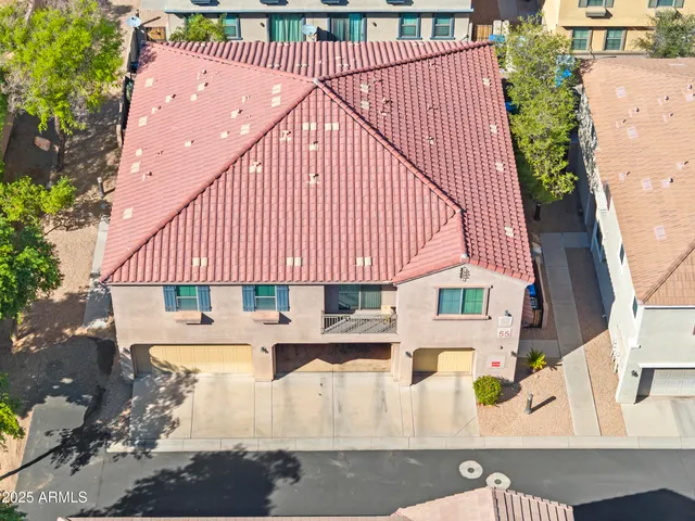 front view of a house with a white door