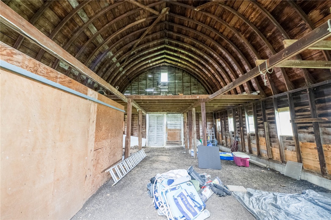 190 Swailes Road Troy, OH 45373 - Photo 73 of 82 This spacious barn offers ample opportunity for storage or conversion, featuring exposed wood beams and natural light.