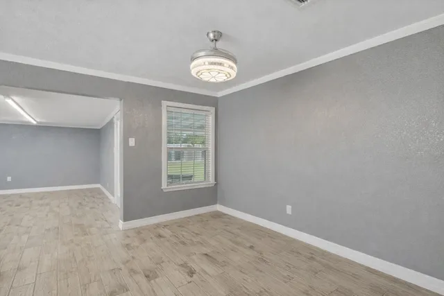 an empty room with a window