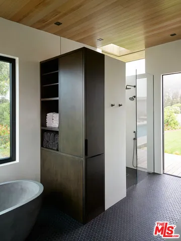 a view of a utility room with a window