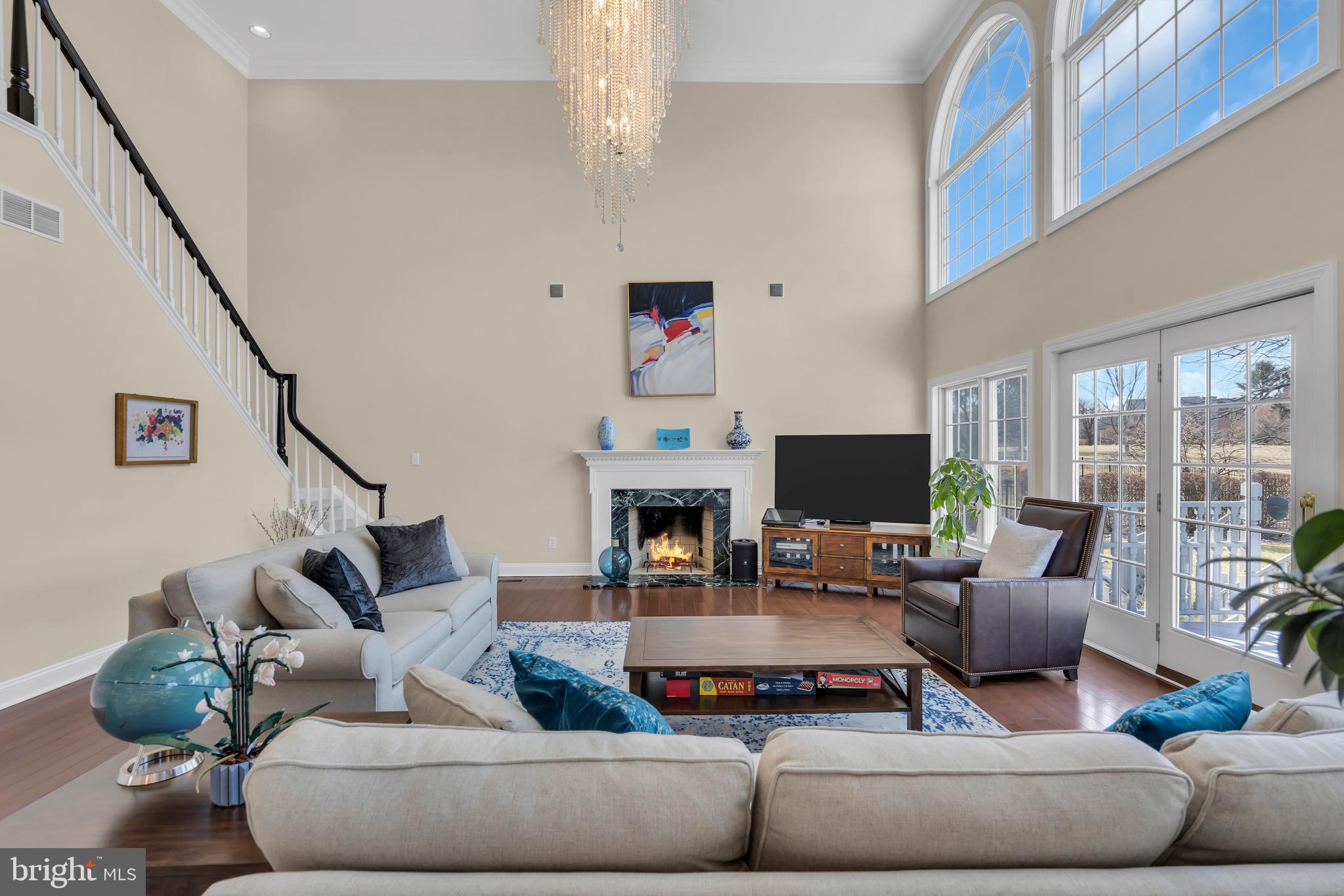 317 Christopher Drive Princeton, NJ 08540 - Photo 24 of 66 a living room with furniture and a fireplace