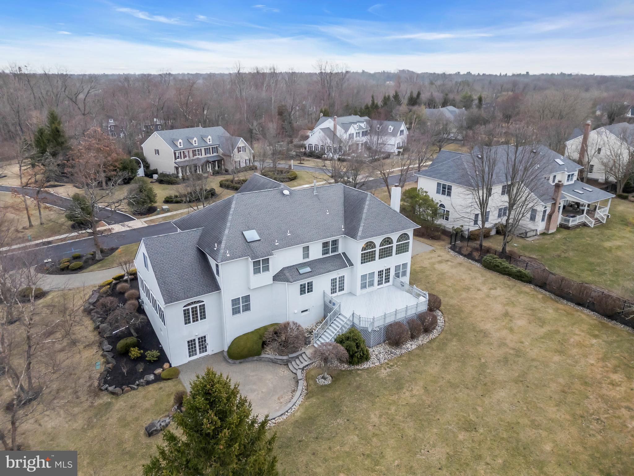 317 Christopher Drive Princeton, NJ 08540 - Photo 59 of 66 an aerial view of a house with yard and mountain view in back