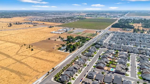 an aerial view of a city