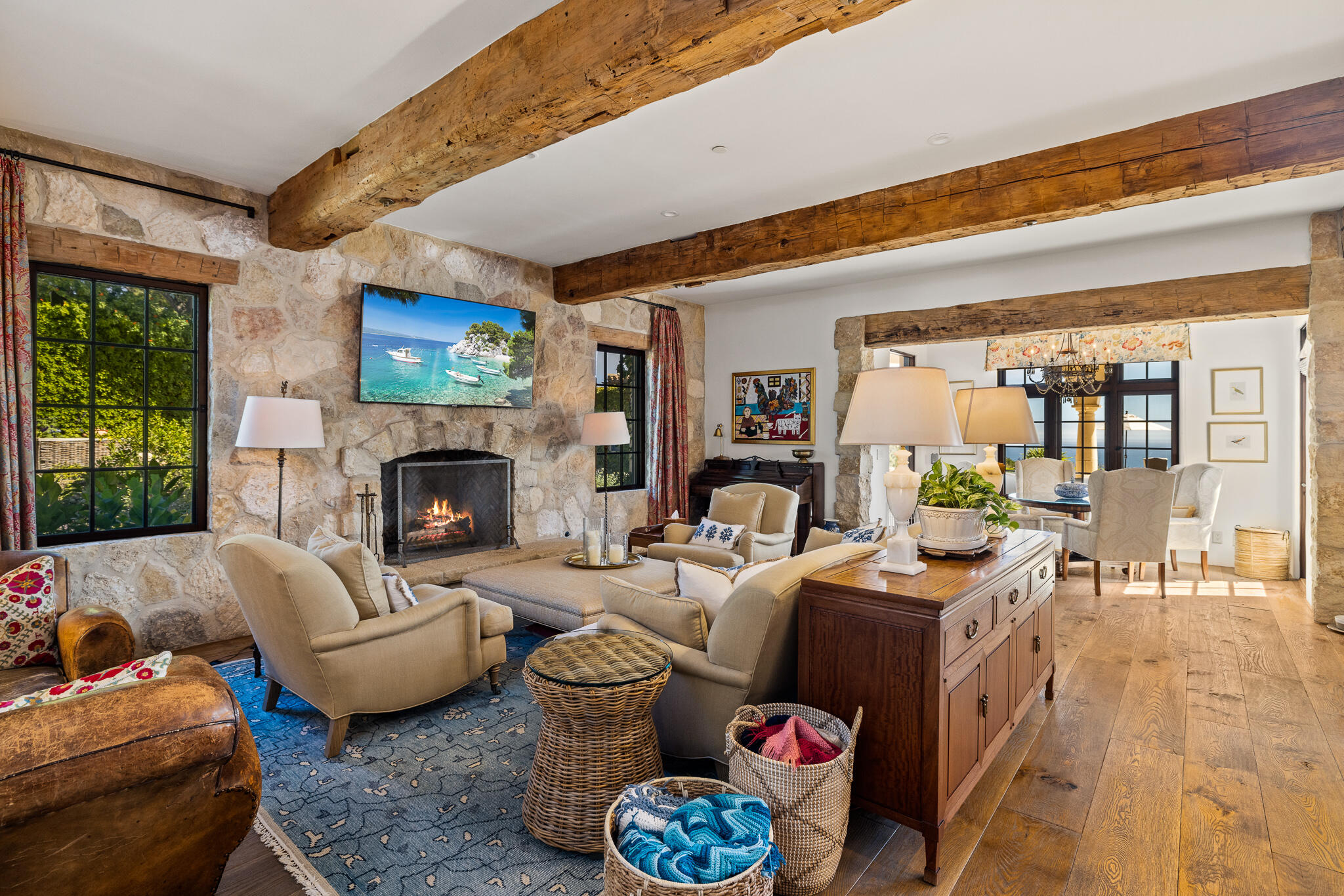 0 Cresta Avenue Santa Barbara, CA 93110 - Photo 7 of 17 a living room with furniture fireplace and a large window