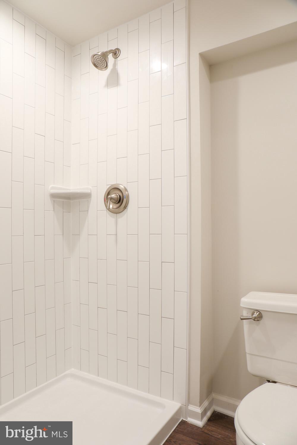 5423 Rilian Court Burke, VA 22015 - Photo 67 of 67 Sleek, modern shower with clean lines.